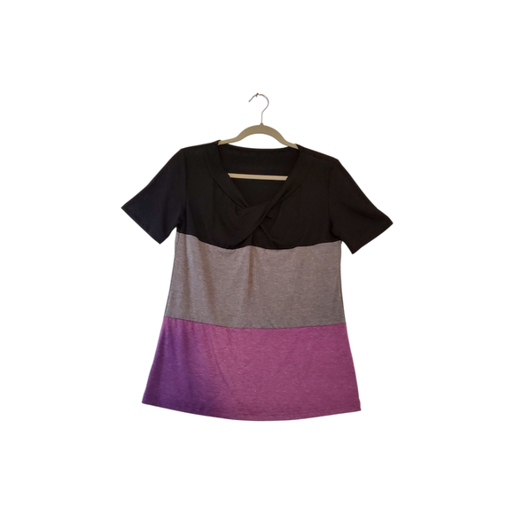 Source Unknown Tops - Womens New Colorblock Pullover Top Blouse Size Small NWOT